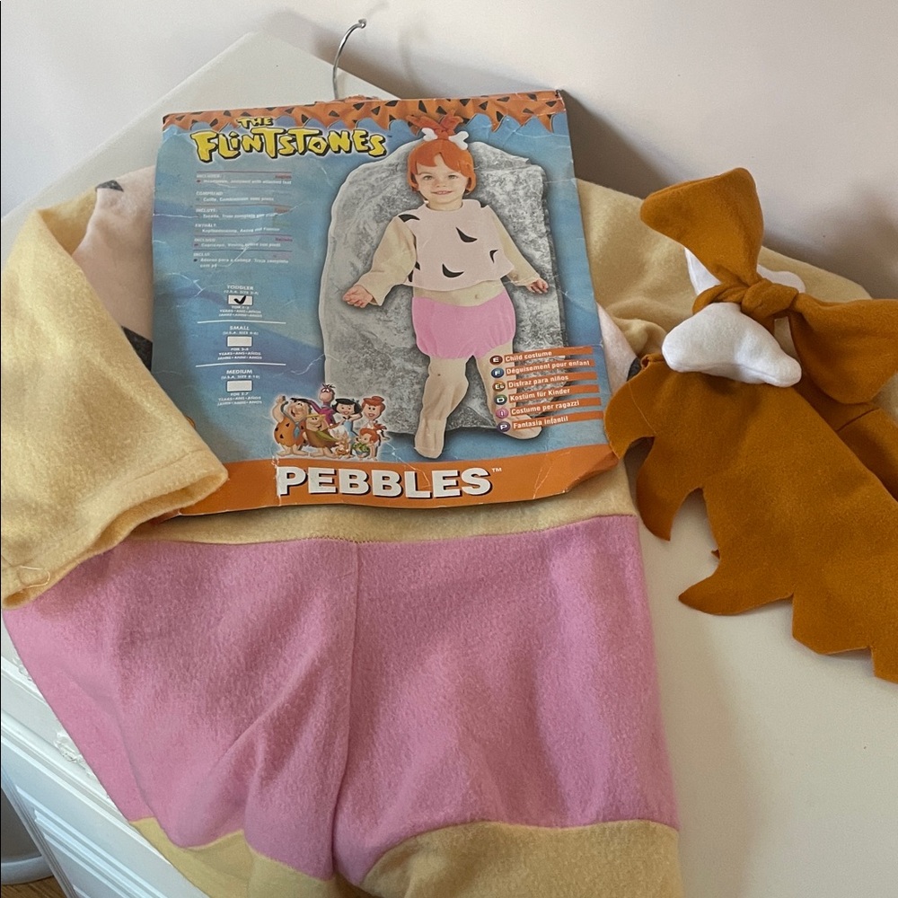 Pebble Flinstones Kids Costume - Pink and Cream